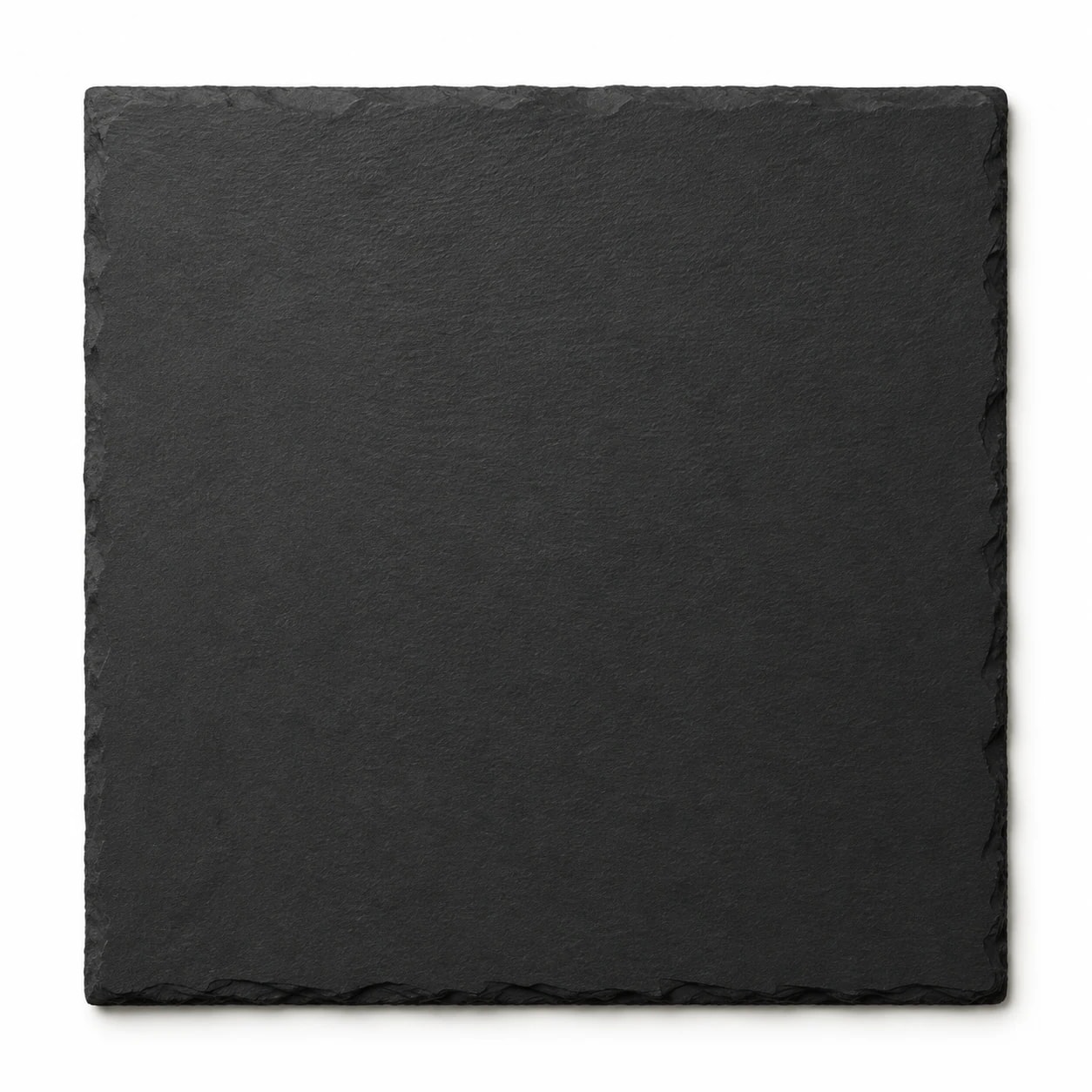 Čelní pohled na prázdné břidlicové prkénko 30 × 30 cm pro návrh gravírování